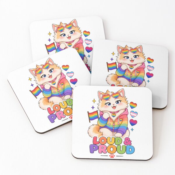 Item preview, Loud & Proud Pride Cat Sticker designed and sold by MoodCats.