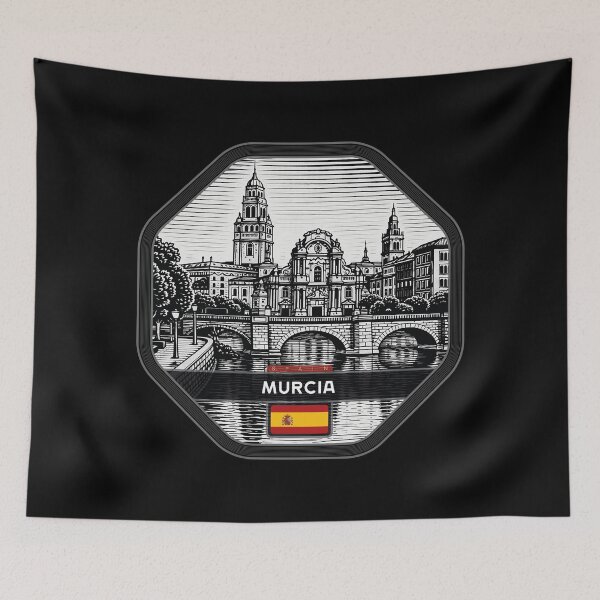 Item preview, Murcia Spain Linocut Style  designed and sold by Thistle-TShop.