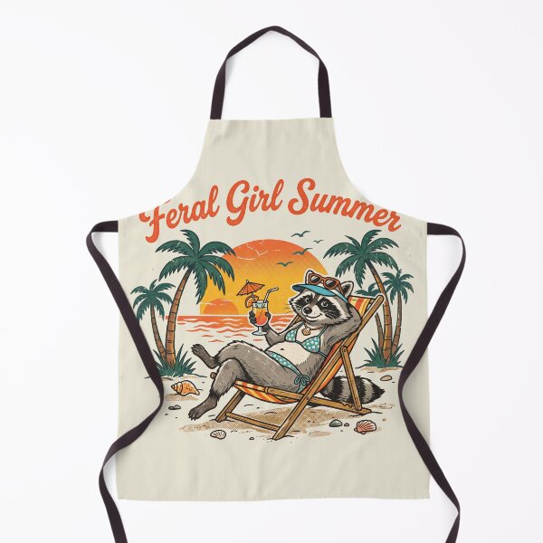 Item preview, Feral Girl Summer Funny Trash Panda Beach Raccoon designed and sold by AdyKurniawan.