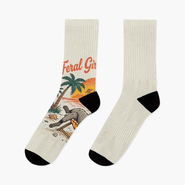Item preview, Feral Girl Summer Funny Trash Panda Beach Raccoon designed and sold by AdyKurniawan.