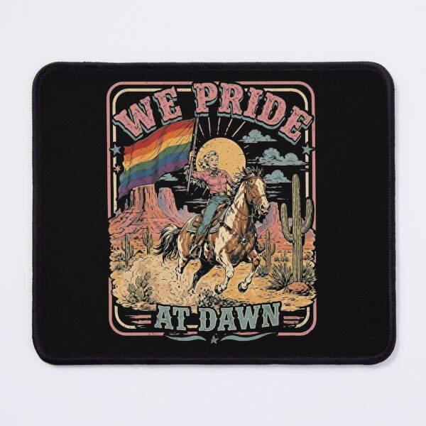 Item preview, We Pride At Dawn Vintage Cowgirl Rainbow Flag Western Aesthetic designed and sold by haitrieuic96.