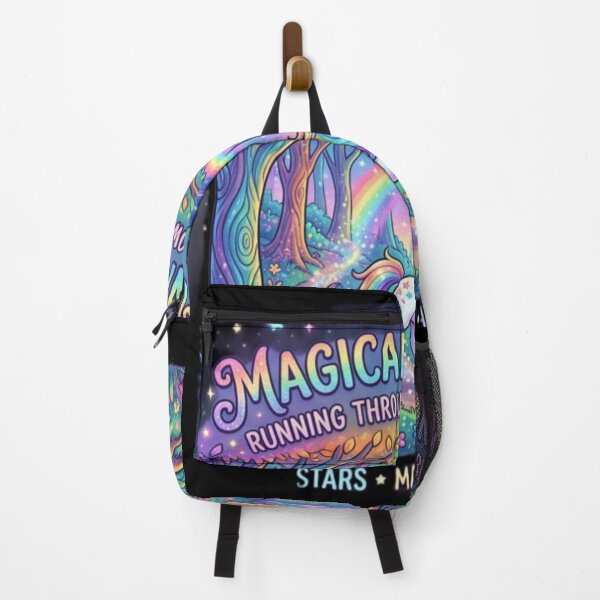 Item preview, Magical unicorn running through rainbow forest  designed and sold by Aryanshop12.