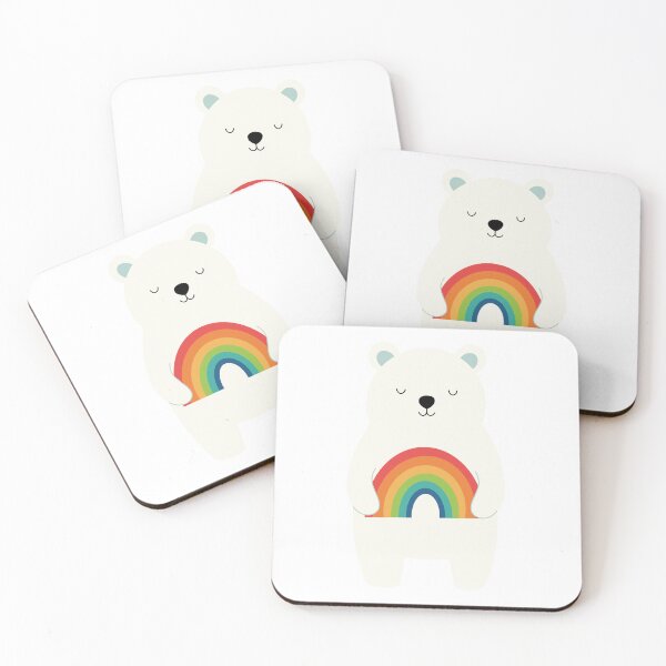 Item preview, Cute Polar Bear with Rainbow designed and sold by OlhaDreamArt.