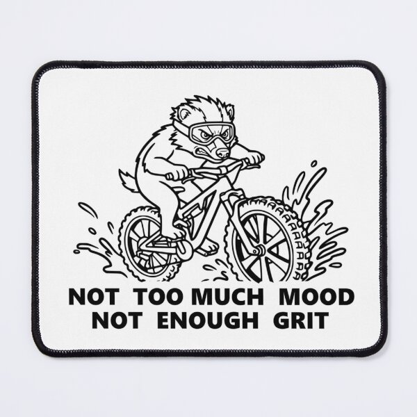 Item preview, Not Enough Grit Funny Badger Mountain Bike MTB T-Shirt designed and sold by The Bold Line Studio.