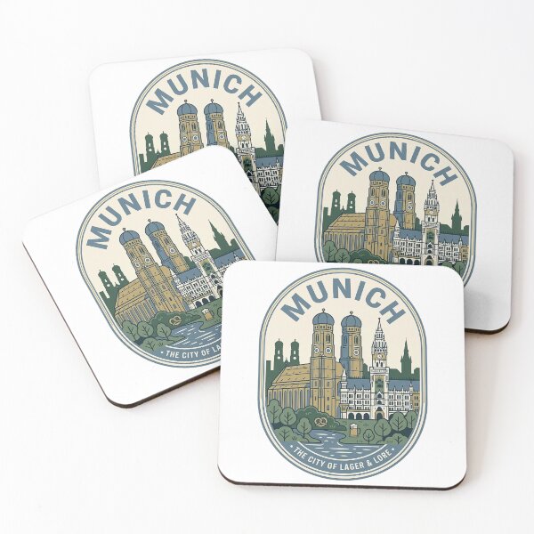 Item preview, Munich Germany Vintage Travel Landmark Skyline designed and sold by k3rstman1.