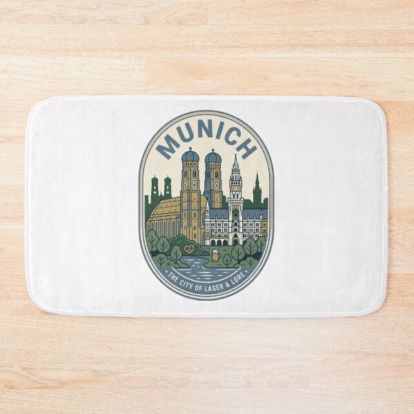 Item preview, Munich Germany Vintage Travel Landmark Skyline designed and sold by k3rstman1.