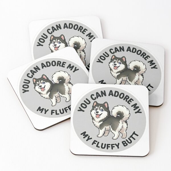 Item preview, You Can Adore My Fluffy Butt – Cute Husky Doodle designed and sold by DailyStruggleCo.