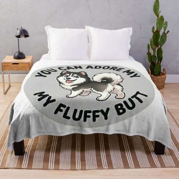 Item preview, You Can Adore My Fluffy Butt – Cute Husky Doodle designed and sold by DailyStruggleCo.