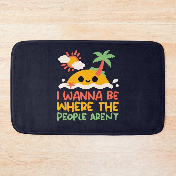Item preview, I Wanna Be Where The People Aren't - Kawaii Minimalist Desert Island designed and sold by NemiMakeit.
