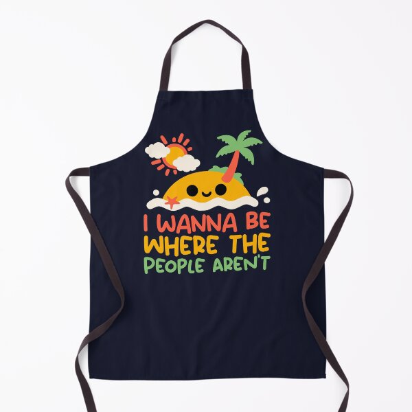 Item preview, I Wanna Be Where The People Aren't - Kawaii Minimalist Desert Island designed and sold by NemiMakeit.