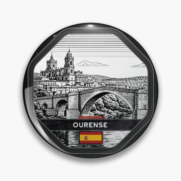 Item preview, Ourense Spain Linocut Style  designed and sold by Thistle-TShop.