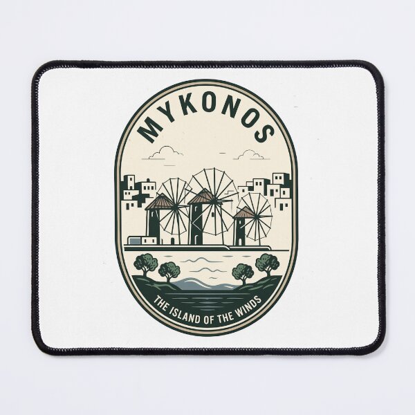 Item preview, Vintage Mykonos Greece Windmill Travel Badge designed and sold by k3rstman1.