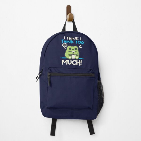 Item preview, I Think I Think Too Much - Cute Kawaii Grumpy Overthinking Frog designed and sold by NemiMakeit.
