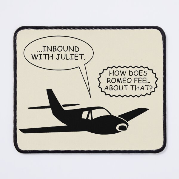 Item preview, Funny Pilot to Air Traffic Control, "Inbound with Juliet." designed and sold by True Challenge.