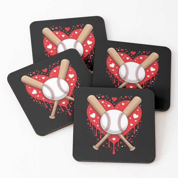 Item preview, Heart Baseball Drip Ice Cream Valentines Day designed and sold by sailorjessiArt.