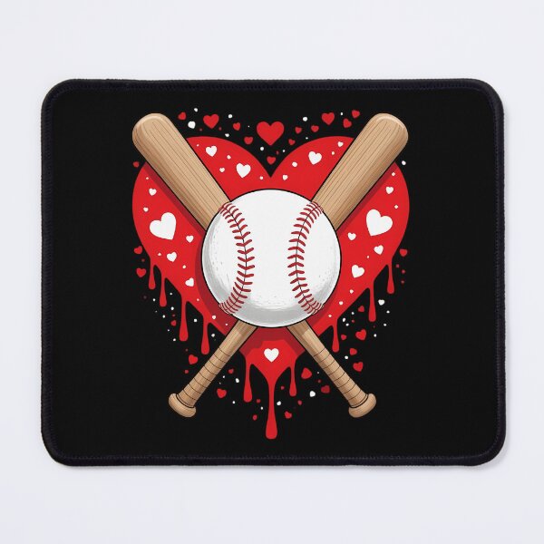 Item preview, Heart Baseball Drip Ice Cream Valentines Day designed and sold by sailorjessiArt.