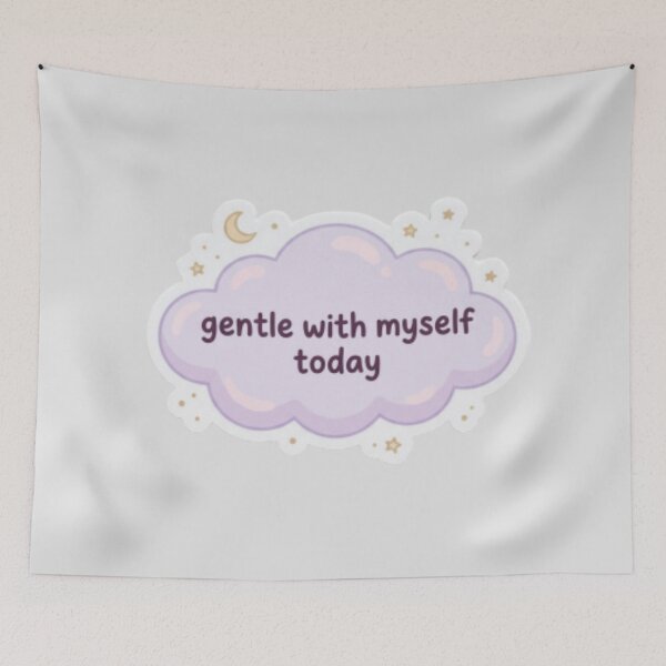 Item preview, Let It Be Gentle – Spiritual Affirmation Minimalist Quote Art designed and sold by CosmicQuietLab.