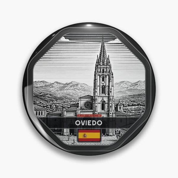 Item preview, Oviedo Spain Linocut Style  designed and sold by Thistle-TShop.