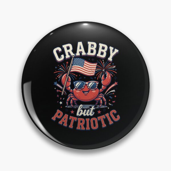 Item preview, Crabby But Patriotic USA Crab 4th of July designed and sold by dudelinart.