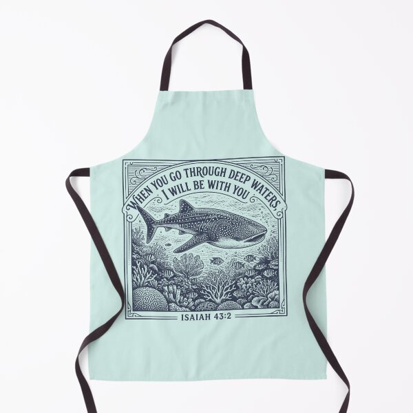 Item preview, Isaiah 43:2 Deep Waters Whale Shark Vintage Engraving Christian designed and sold by AdyKurniawan.