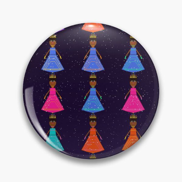 Item preview, African Princess Ballgown Tiara Stars Purple Gold Art  designed and sold by AfricanArtHub.