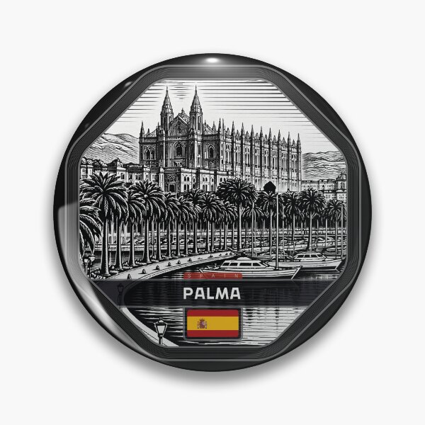 Item preview, Palma Spain Linocut Style  designed and sold by Thistle-TShop.