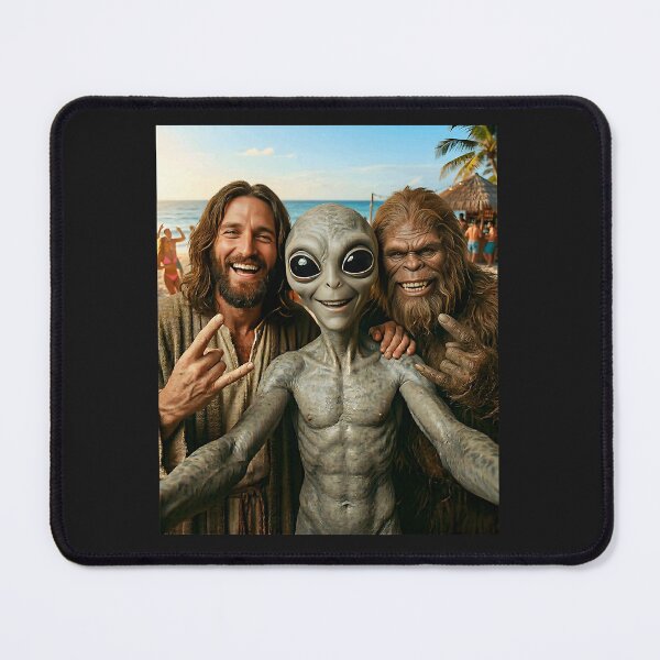 Item preview, Bigfoot Selfie Jesus Alien designed and sold by Littermin.