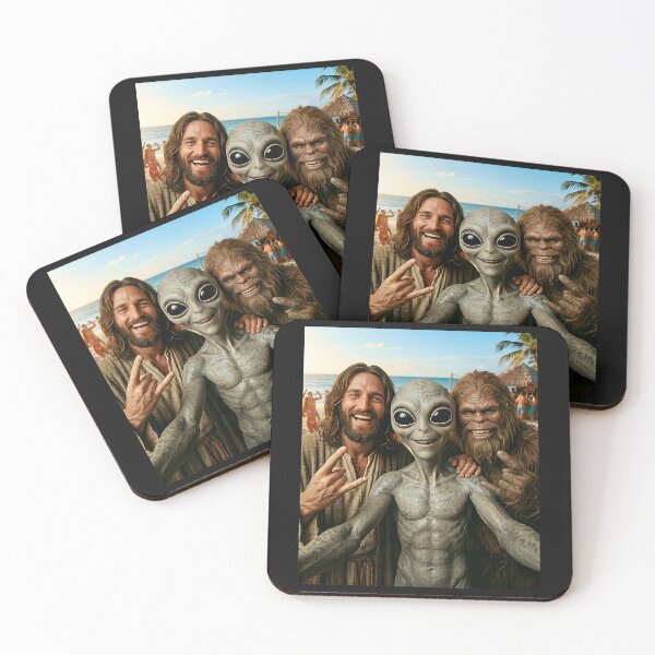 Item preview, Bigfoot Selfie Jesus Alien designed and sold by Littermin.