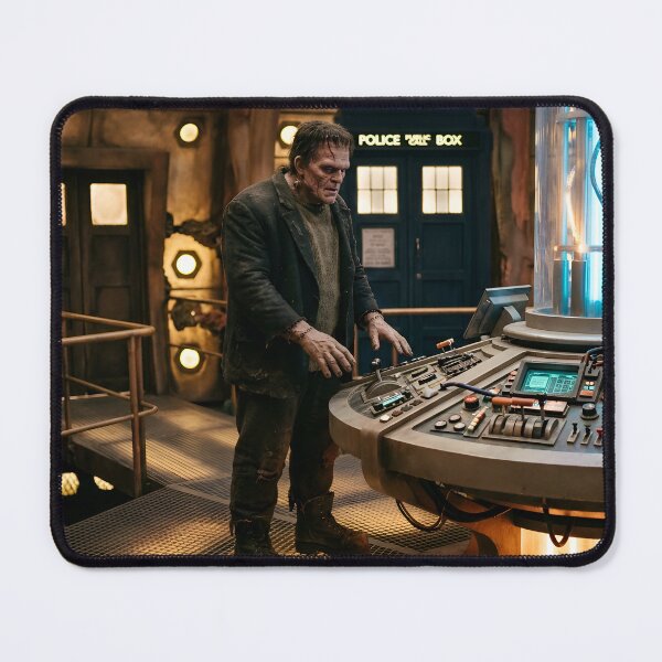 Item preview, Frankenstein’s monster in the TARDIS designed and sold by WiseBow.