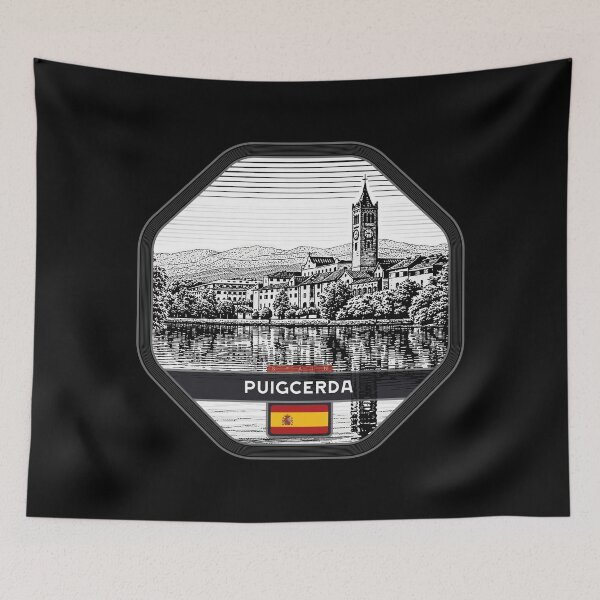 Item preview, Puigcerda Spain Linocut Style  designed and sold by Thistle-TShop.