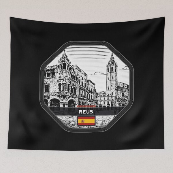 Item preview, Reus Spain Linocut Style  designed and sold by Thistle-TShop.