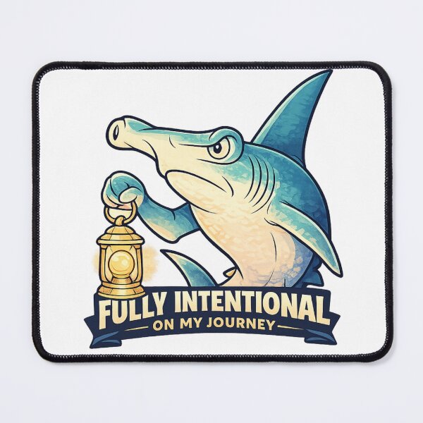 Item preview, Explorer Shark Surfing Vintage Patch — Ocean Adventurer Tee designed and sold by SoftSproutstu.
