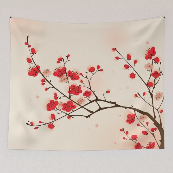 Item preview, Oriental Plum Blossoms in Bloom - 008 designed and sold by OriArtiste.