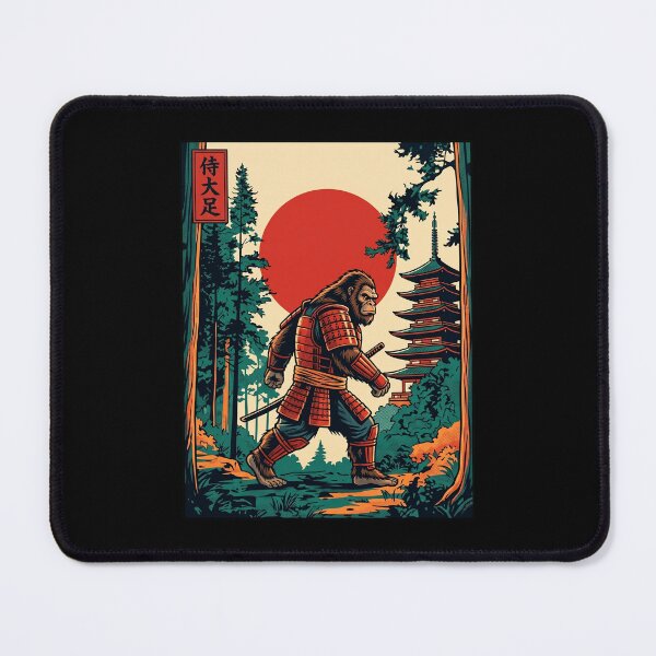 Item preview, Samurai Bigfoot Retro Japanese Red Sun Vintage Ape Warrior designed and sold by Vermanartist.