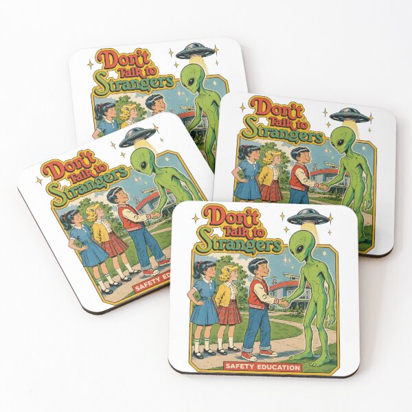 Item preview, Don't Talk to Strangers Alien Vintage Humor Design designed and sold by Regal-Elegances.