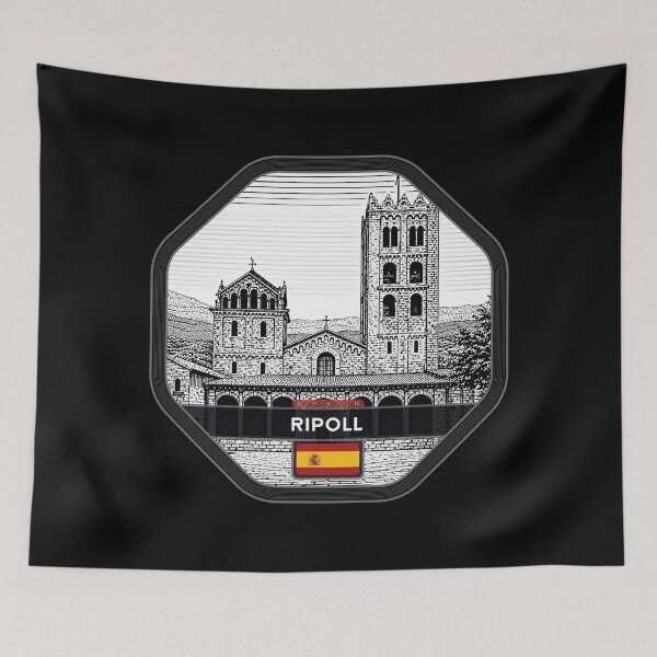 Item preview, Ripoll Spain Linocut Style  designed and sold by Thistle-TShop.