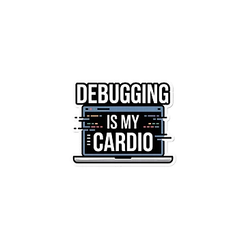 Artwork thumbnail, Debugging Is My Cardio – Funny Programmer Sticker by CtrlZHumor