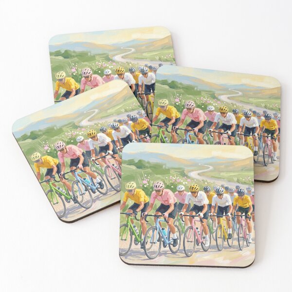 Item preview, Cycling Peloton Wildflowers Country Lane Abstract designed and sold by Pastelle Art.