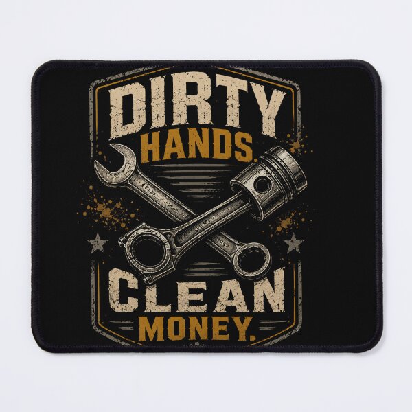 Item preview, Dirty Hands Clean Money Diesel Mechanic Shirt designed and sold by Serigraphy.