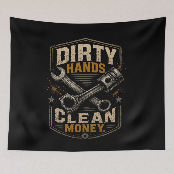Item preview, Dirty Hands Clean Money Diesel Mechanic Shirt designed and sold by Serigraphy.