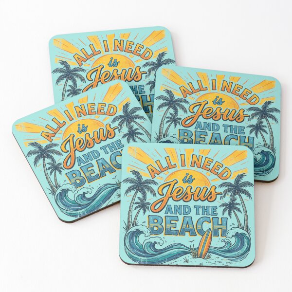 Item preview, All I Need Is Jesus And The Beach Retro Vintage Surf Christian Summer designed and sold by AdyKurniawan.