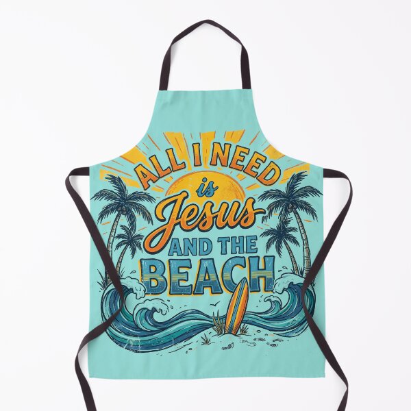Item preview, All I Need Is Jesus And The Beach Retro Vintage Surf Christian Summer designed and sold by AdyKurniawan.