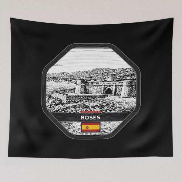 Item preview, Roses Spain Linocut Style  designed and sold by Thistle-TShop.