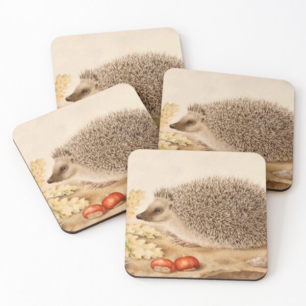 Item preview, Hedgehog with Acorns and Snail by Giovanna Garzoni (c.1643–1651) // Public Domain designed and sold by Vernissage-dart.