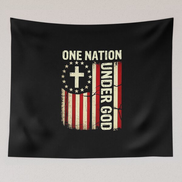 Item preview, One Nation Under God Flag 4th of July Patriotic Christian designed and sold by thomas-frame.
