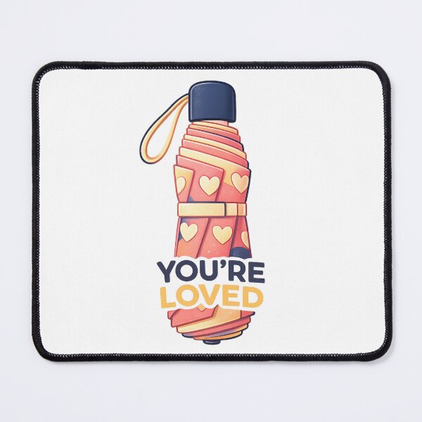 Item preview, you're loved umbrella design — cozy rainy day print designed and sold by SoftSproutstu.