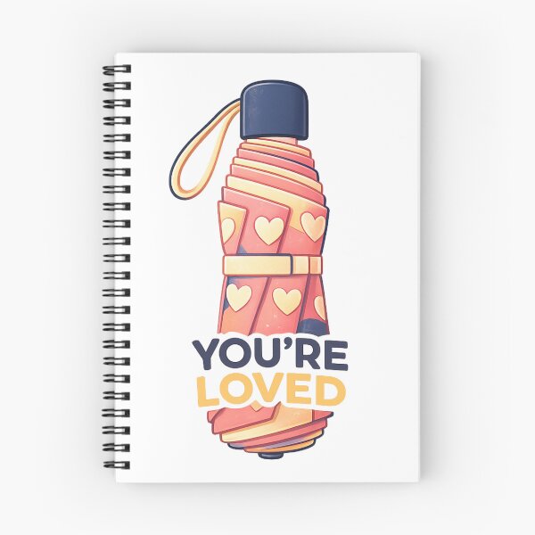 Item preview, you're loved umbrella design — cozy rainy day print designed and sold by SoftSproutstu.