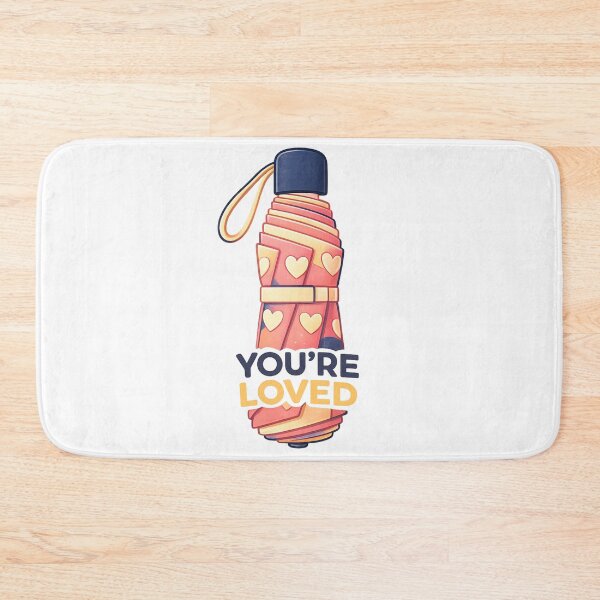 Item preview, you're loved umbrella design — cozy rainy day print designed and sold by SoftSproutstu.