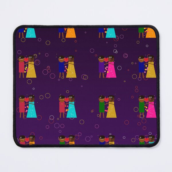 Item preview, African Couple Love Birds Romance Heart Purple Art  designed and sold by AfricanArtHub.