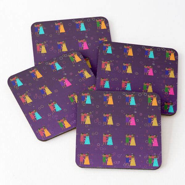 Item preview, African Couple Love Birds Romance Heart Purple Art  designed and sold by AfricanArtHub.